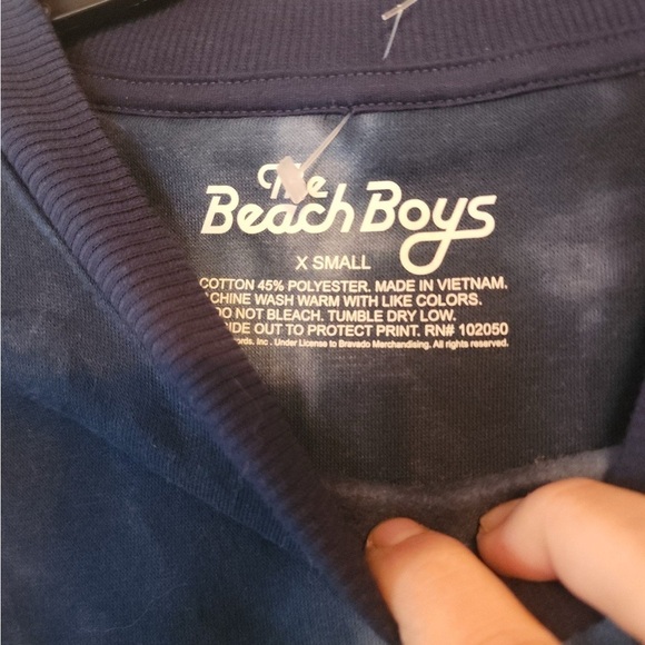 Beach Boys Blue Tie Dye Graphics Long Sleeve Sweatshirt - Women's oversized xs - Picture 3 of 3